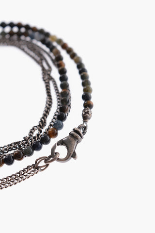 Double Circle Chain And Beaded Bracelet