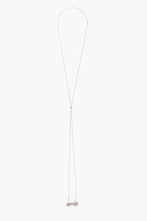 Collana in Argento con Doppio Pendente a Sfera