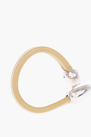Bracciale in Nappa con Dettagli Argentati