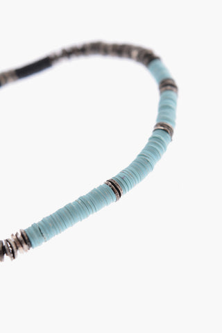 Two-Tone Silver Stretch Bracelet