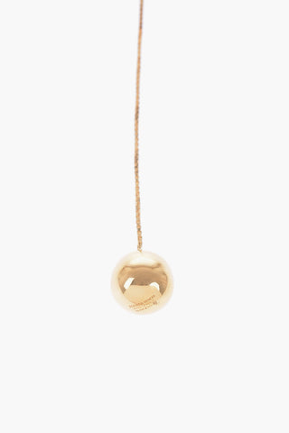 Adjustable Silver Belt with Ball Pendant