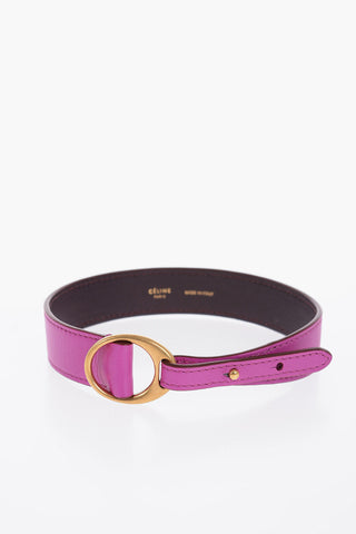 Leather Bracelet with Golden Buckle