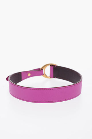 Leather Bracelet with Golden Buckle