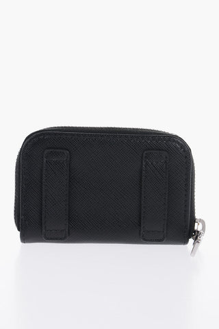 Saffiano Leather Card Holder with Zip