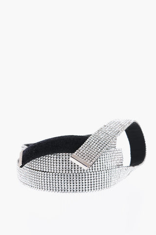Rhinestone Embellished Belt with Touch Strap Closure 20mm