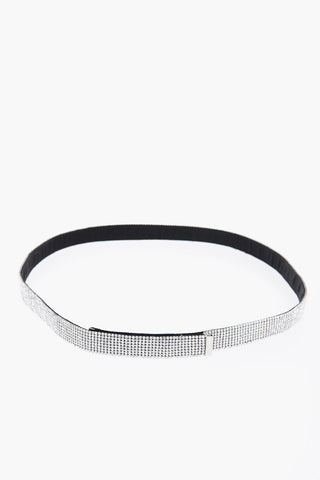 Rhinestone Embellished Belt with Touch Strap Closure 20mm