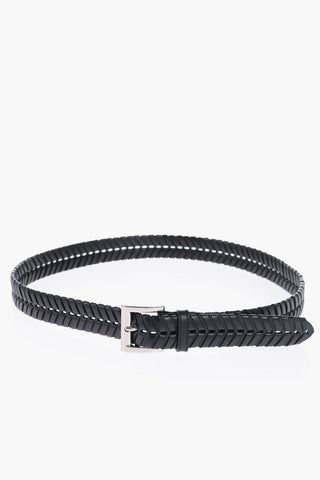 Braided Leather Belt 30mm