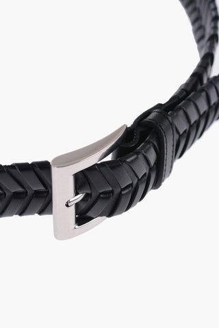 Braided Leather Belt 30mm