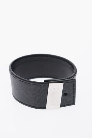 Bracciale in Pelle Saffiano a Tinta Unita