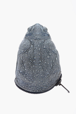 Frog-Shaped Metallic Leather Coin Holder