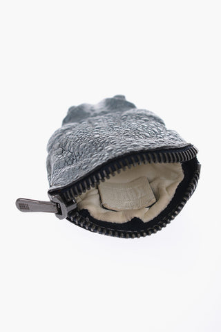 Frog-Shaped Metallic Leather Coin Holder