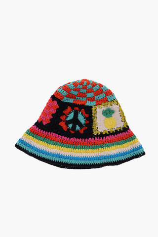 Embroidered Crochet POSITIVE Cloche Hat