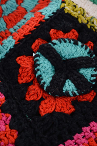 Embroidered Crochet POSITIVE Cloche Hat