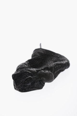 Frog-Shaped Metallic Leather Coin Holder