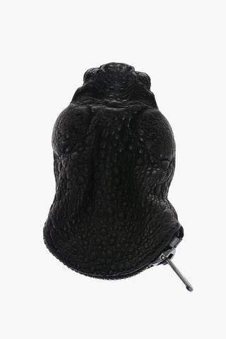 Frog-Shaped Metallic Leather Coin Holder