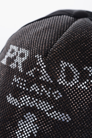 Nylon Cap Embellished with Rhinestones