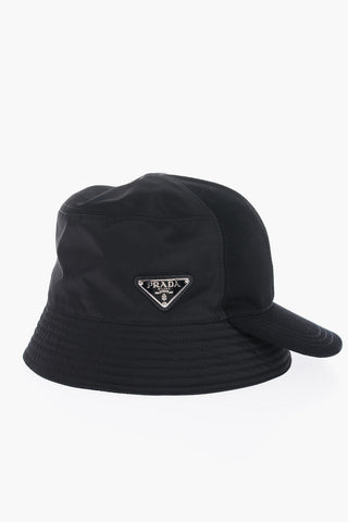 Solid Color Bucket Hat with Metal Logo