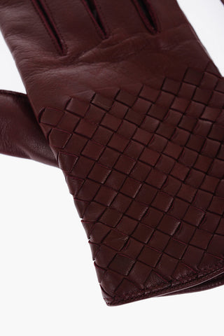 Braided Leather Gloves with Cashmere Inner