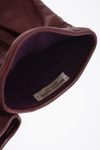 Braided Leather Gloves with Cashmere Inner