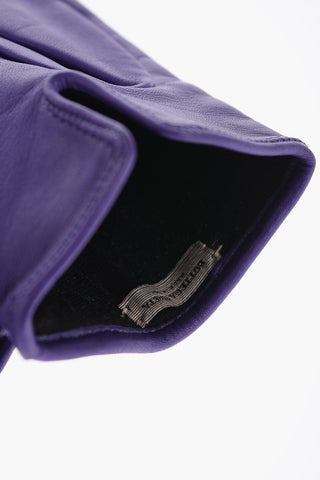 Braided Leather Gloves with Silk Inner