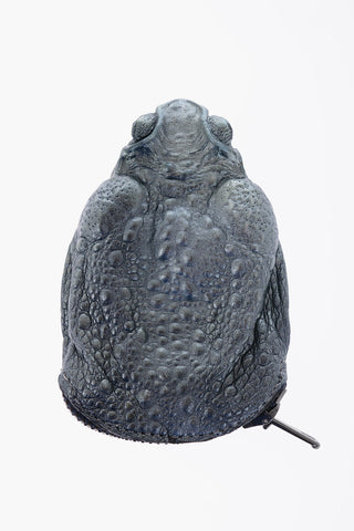 Frog-Shaped Metallic Leather Coin Holder
