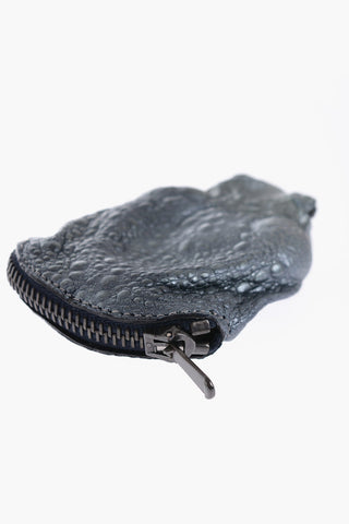 Frog-Shaped Metallic Leather Coin Holder