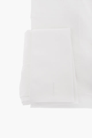 CC COLLECTION Jacquard Cotton Shirt with Hidden Buttoning