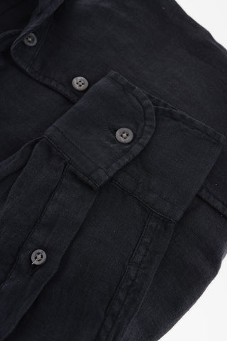Standard Collar Pure Linen Shirt