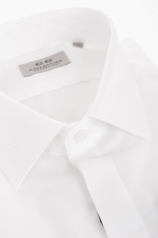 CC COLLECTION Jacquard Cotton Shirt with Standard Collar