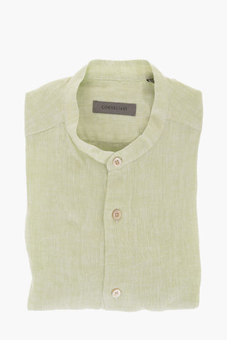 Mandarin Collar Linen Shirt