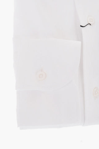 Jacquard Cotton Shirt with Standard Collar