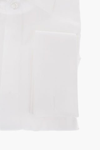 CC COLLECTION Jacquard Cotton Shirt with Standard Collar