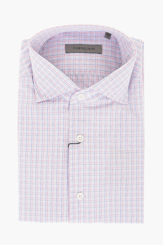 Camicia in Cotone con Motivo a Quadri