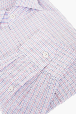 Camicia in Cotone con Motivo a Quadri