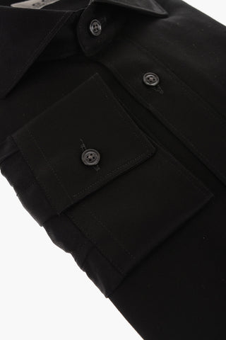 CC COLLECTION Camicia in Jersey di Cotone con Collo Francese