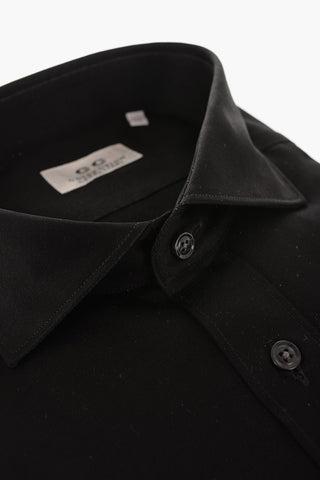 CC COLLECTION Camicia in Jersey di Cotone con Collo Francese