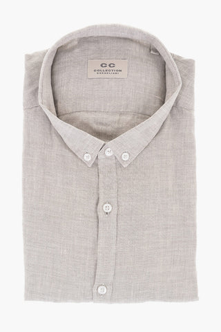 CC COLLECTION Button-down Linen Shirt