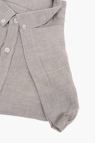 CC COLLECTION Button-down Linen Shirt
