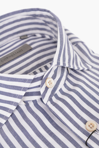 Awning Striped Cotton Blend Shirt