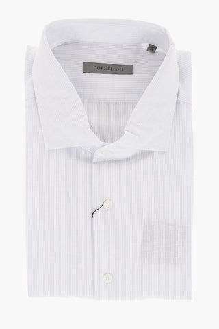 Pinstriped Linen Blend Shirt