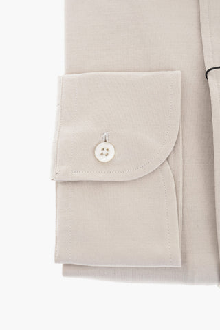 Cotton Jersey Shirt with Standard Collar