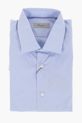SARTORIA Micro Gingham Patterned Cotton Shirt
