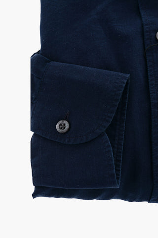 Camicia a Tinta Unita con Collo Francese