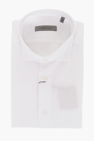 Camicia in Cotone con Motivo Geometrico sul Fondo