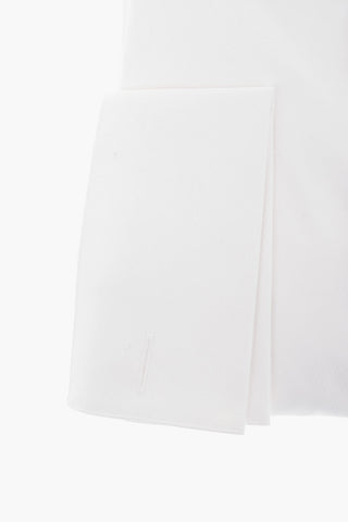 CC COLLECTION Jacquard Cotton Shirt with Wing-tip Collar