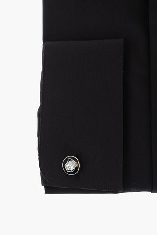 Silk Blend Slim Fit Shirt with Wing-tip Collar