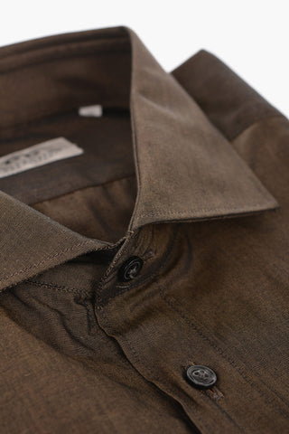 CC COLLECTION Standard Collar Cotton Shirt