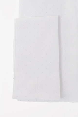 CC COLLECTION Jacquard Cotton Blend Shirt with Polka Dot Motif