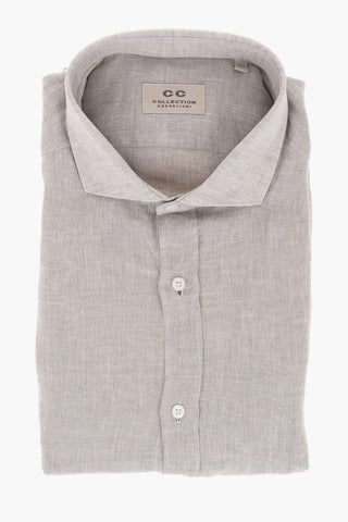 CC COLLECTION Standard Collar Linen Shirt