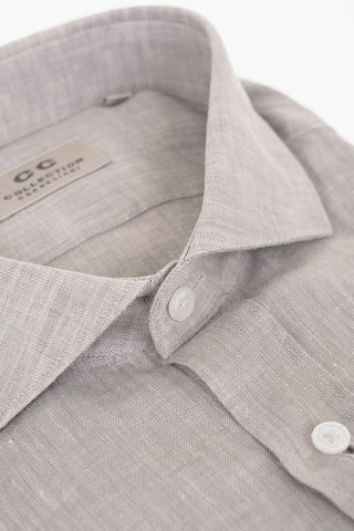 CC COLLECTION Standard Collar Linen Shirt